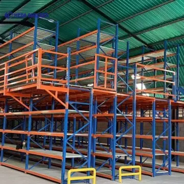 Rack-supported mezzanine floor for e-commerce picking