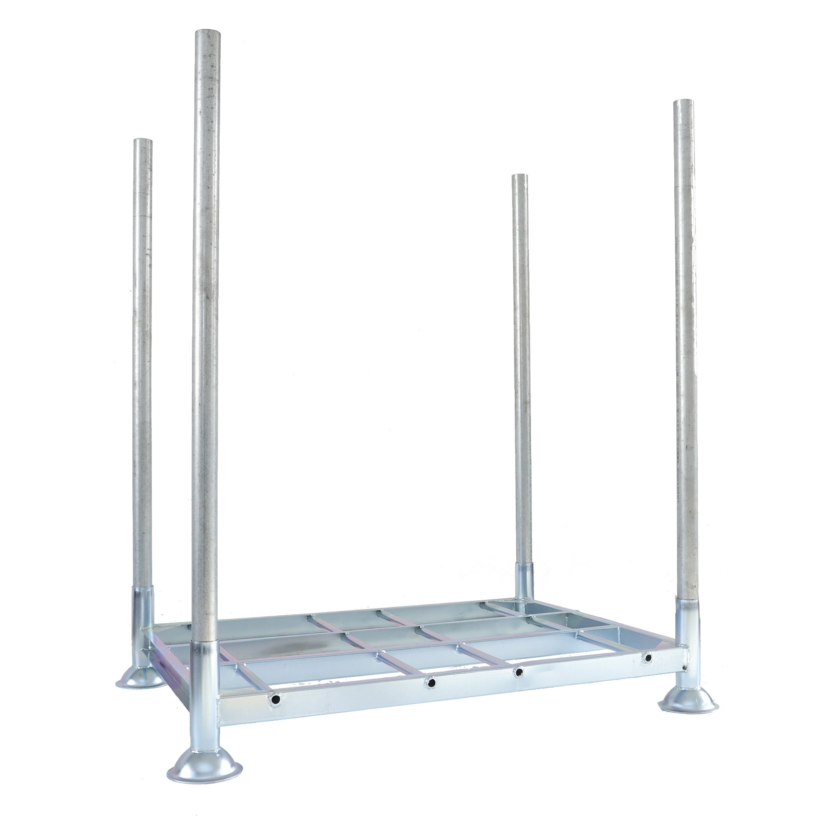 Easy Transport Corrosion Protection Steel Pallet Galvanized Zinc Stacking Post Demountable Rack for Cargo Storage OEM Supplier