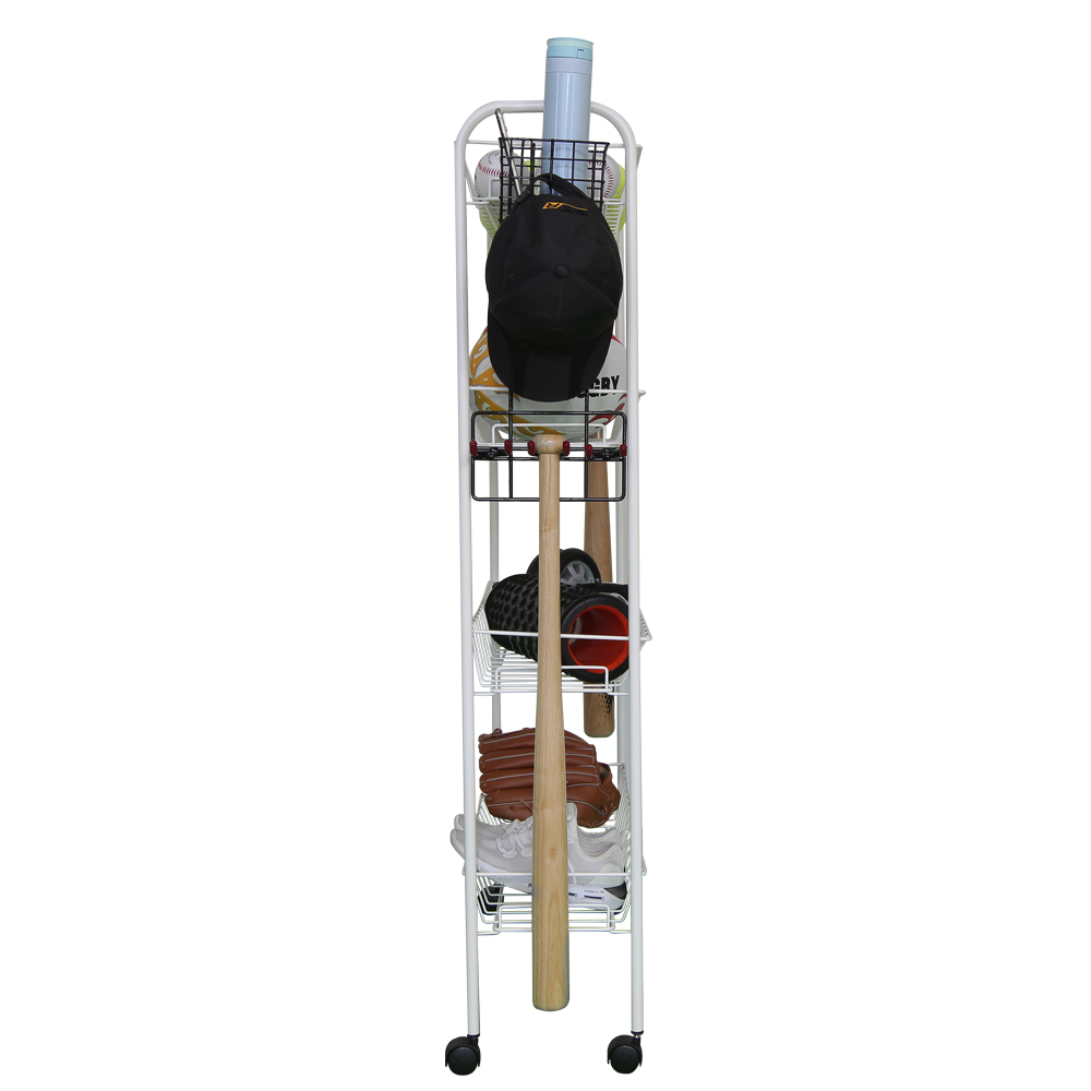 OEM ODM Metal Sports Movable Rack Storage Push Cart