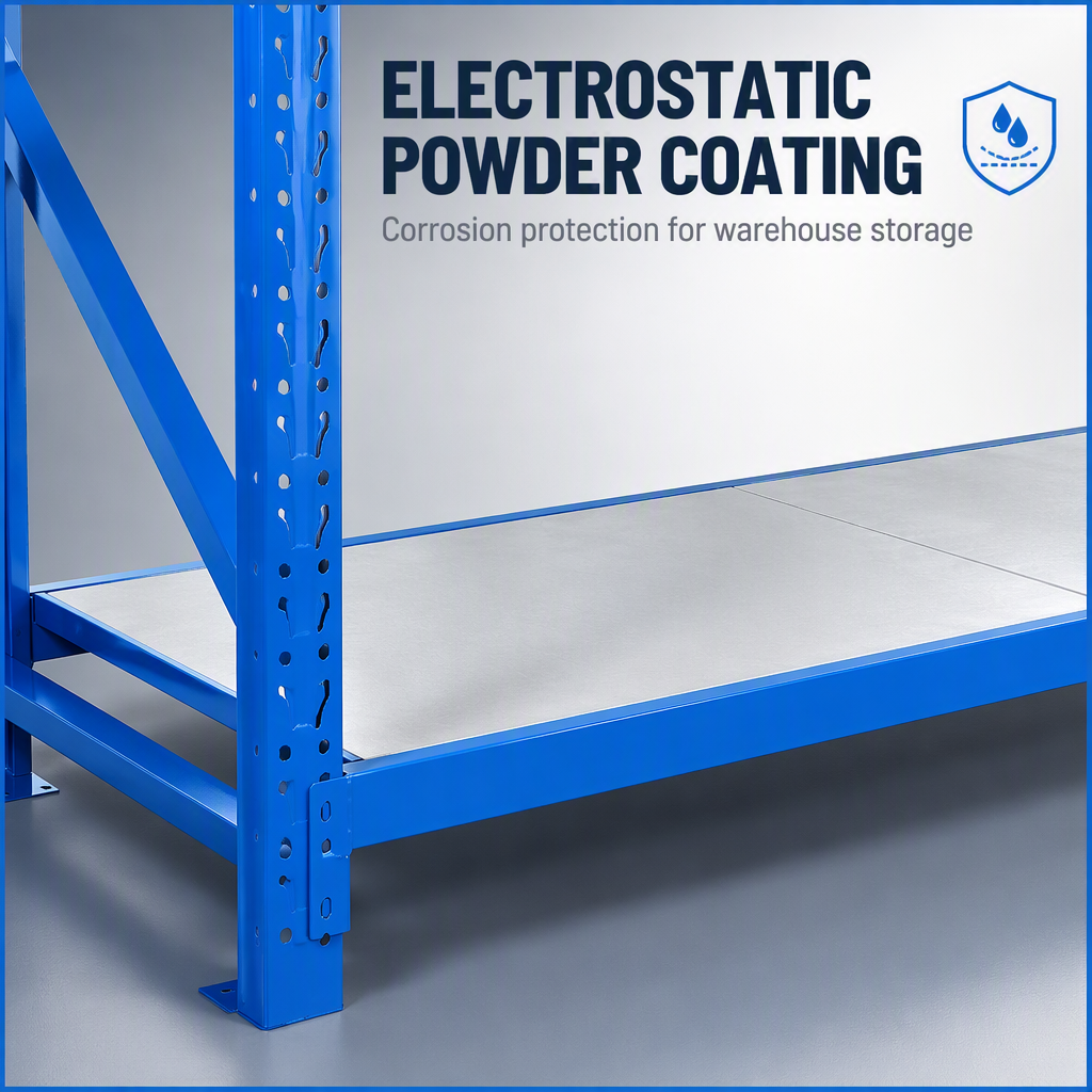 Boltless Metal Shelving Detail Shot - Base Plate and Structure Stability