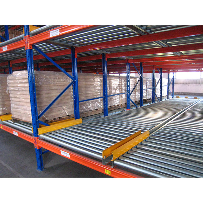 Q235 Steel 2000kg Capacity FIFO High Density Industrial Warehouse Storage Gravity Pallet Flow Rack System