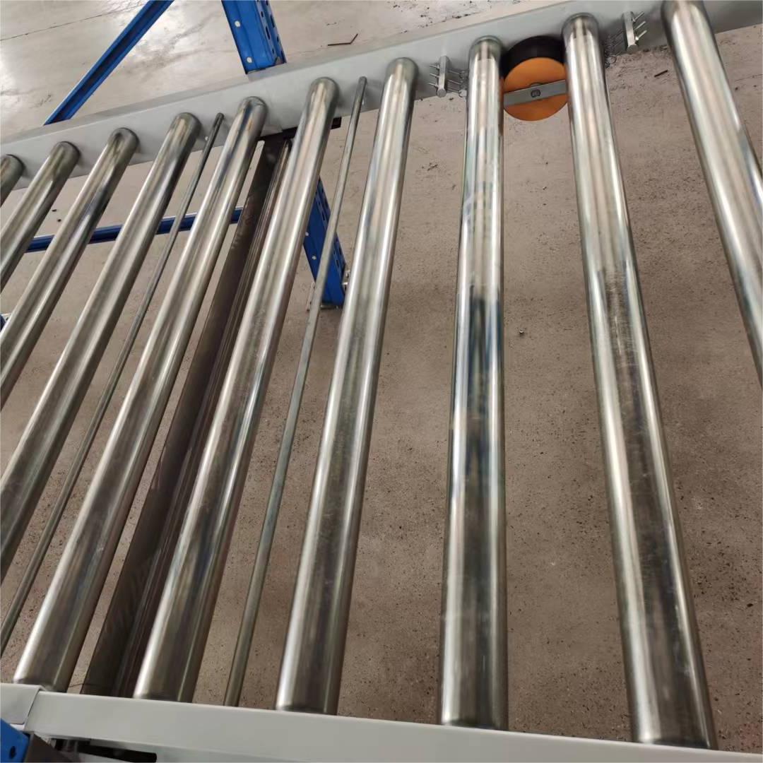 Heavy Duty Steel Roller Dynamic Gravity Pallet Rack 1000kg Capacity Collapsible ODM Industrial Warehouse Storage Cargo Equipment