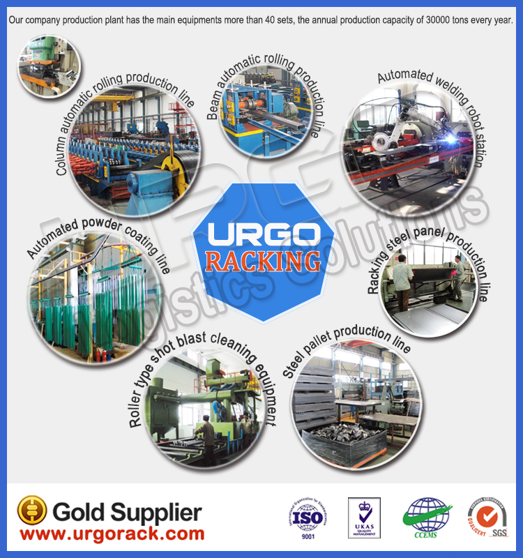 URGO Heavy Duty Steel Selective Pallet Rack Corrosion Protected Warehouse Storage Shelving