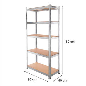 Iron Garage 4 Shelf 5 Tier Boltless Rivet Storage Shelf