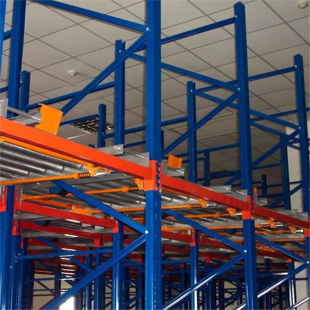 Heavy Duty Steel Roller Dynamic FIFO Gravity Racking System Warehouse Storage Cargo Equipment Pallet Rack