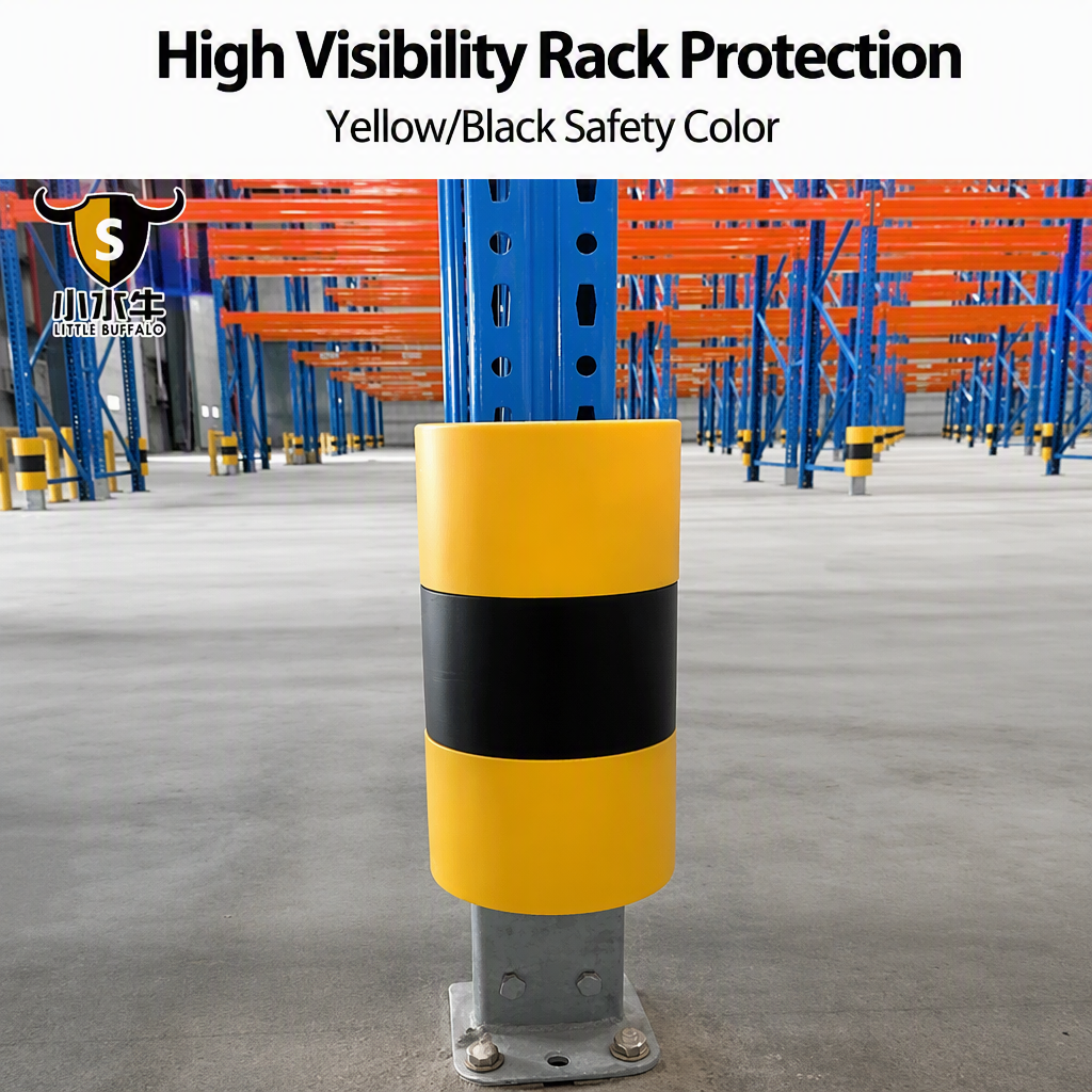 Rack Upright Protector Pallet Rack Polymer Anti-Collision Guardrail Corrosion Resistant TUV Certified 3 Tonne Load Capacity