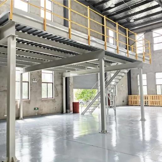 Peterack CE Certified Platform Floor Mezzanine Floor With Stair Steel Industrial Warehouse Floor Platform Pallet Racking