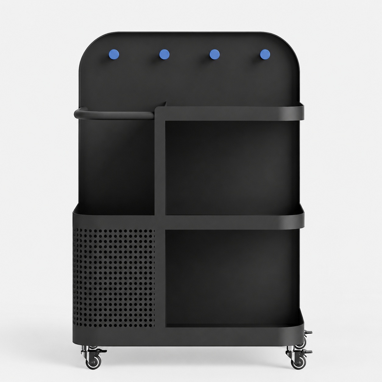 Coovens Rolling Home Gym Storage Rack Fitness Equipment Organizer for Yoga Mats Dumbbells Foam Rollers and Rackets Dumbbell Rack
