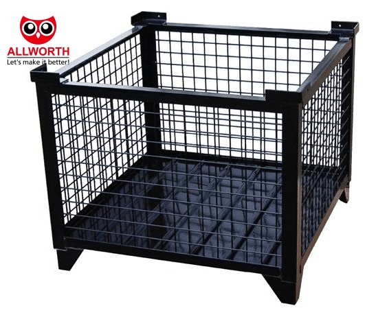 High Quality Steel Wire Mesh Pallet Cage Container for Storage