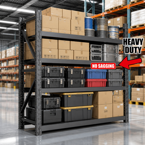 Heavy-Duty Boltless Steel Shelving Unit 4-Tier Adjustable